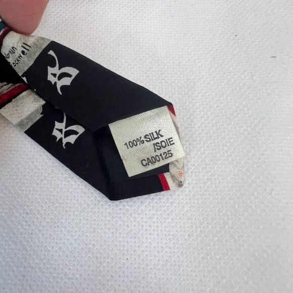 1993 Norman Rockwell The Saturday Evening Post Silk Navy Blue Santa Tie - Picture 4 of 5